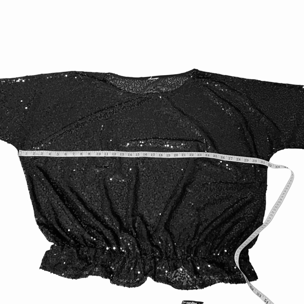 BLACK Sheer Sequin Short Sleeve Women’s Top/Blouse
3XL - Picture 4 of 7